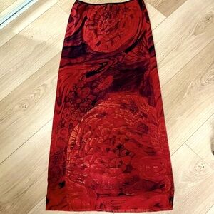 Vivienne Tam Vintage Mesh Printed Skirt